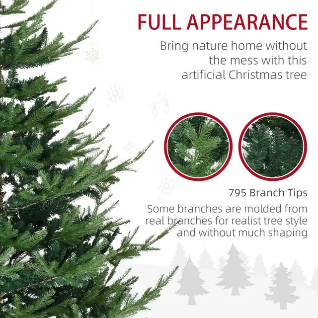 6ft Artificial Christmas Tree with Metal Base, 795 molded and la in Home Décor & Accents in Markham / York Region - Image 6