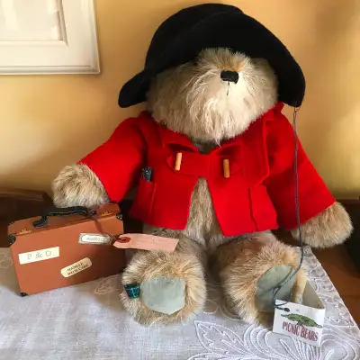Paddington Bear with Luggage Handmade by Picnic Bears, View more