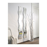 A set of two wavy shape wall decorative mirror