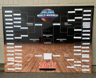 PRICE REDUCED !!! NOW ONLY $80 !!! NCAA March Madness Brackets Huge Coroplast Heavy Duty Sign Board....