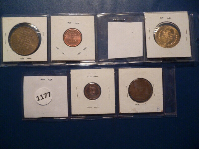 U.S. President tokens x 4 JFK Lincoln Jefferson McKinley + 1 dans Art et objets de collection  à Peterborough - Image 2