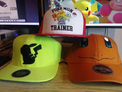 Casquettes Pokémon Pikachu Charmander Adjustable Snapback Baseball Caps Neuf. 15$ Chacune. Livraison...