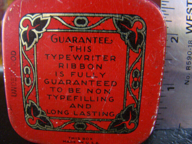 vintage Underwood typewriter ribbon tin in Arts & Collectibles in North Bay - Image 2