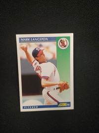 1992 Score92 Mark Langston Pitcher Angels Card #12