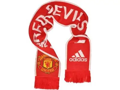 Manchester United RED DEVILS Brand New Adidas Red & White Scarf, View more