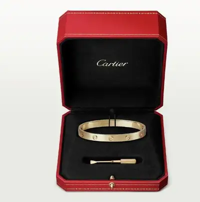 CARTIER LOVE BRACELET Love Bracelet, 18k Yellow gold (750/1000), size 18 Includes Cartier screwdrive...