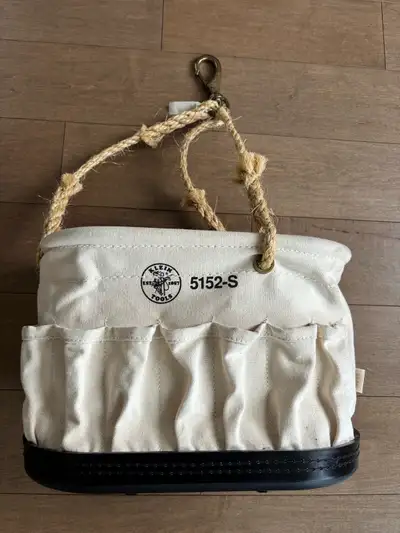 Klein Tools 5152S 41-Pocket Oval Canvas Bucket with swivel snap, View more