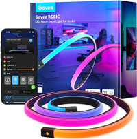 Govee RGBIC Gaming Lights, 10ft Neon Rope Lights For Desk