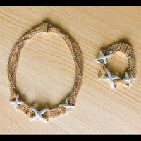 Women's Jewelry - NEW Gold Silver Costume Necklace Bracelet Set