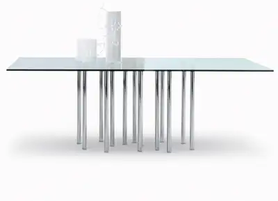 Bonaldo "Mille" Italian Designer Glass Dining Table, View more