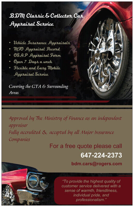 BDM Classic & Collector Collector Car Appraisal Services in Auto Insurance & Financing in Barrie