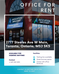 COMMERCIAL SPACE FOR RENT | 2777 Steeles Ave W, North York, ON