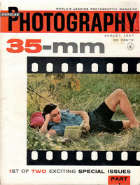 Vintage Popular Photography magazine 35-mm 1957