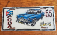 55 Chevy license plate from Cuba new in the rapper 20$