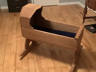 Antique teakwood cradle, View more