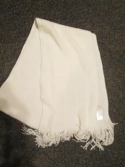 ladies cream scarf (10x74) new never worn, View more