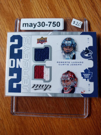 2008-09 MVP 2 On 2 Jerseys Luongo Joseph Leclaire Thomas J2-LCLT