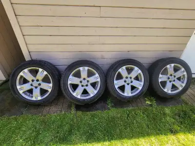 I'm selling a set of four used Toyota rav4 rims with Michelin tires, size 235/55R18. Here are the sp...