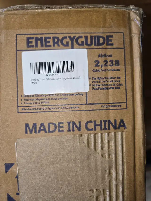 Dannilong 52 inch Modern Low Profile Ceiling Fans with Lights Re in Indoor Lighting & Fans in Calgary - Image 11