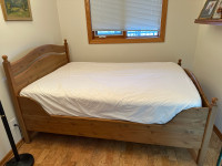 Double wooden bed frame