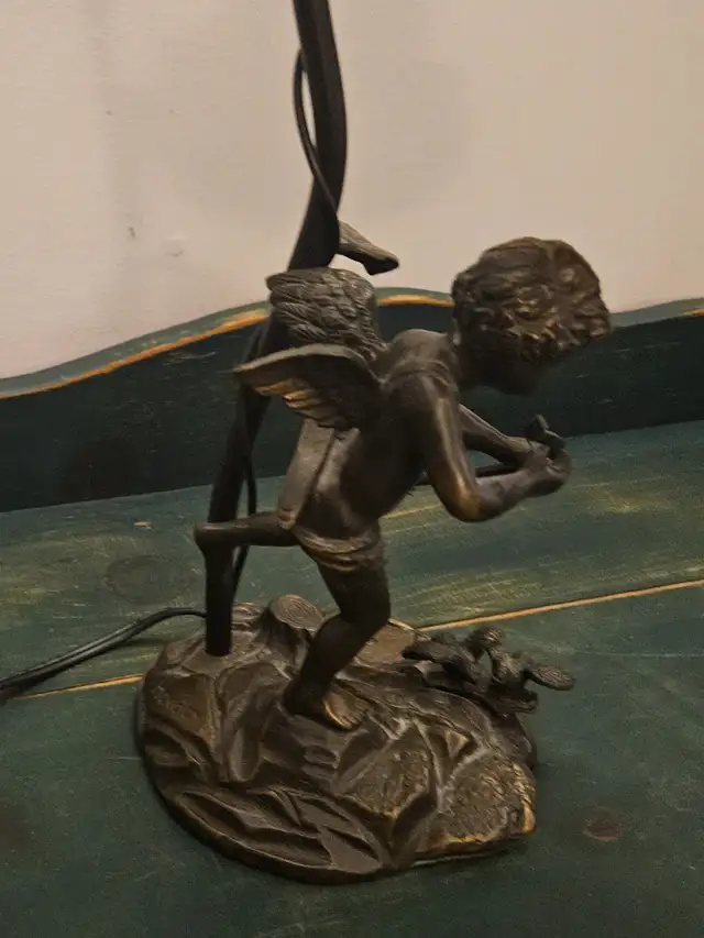 ANTIQUE ART DECO SIGNED BRONZE TABLE LAMP in Indoor Lighting & Fans in City of Toronto - Image 7