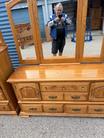 OAK BEDROOM SET , View more