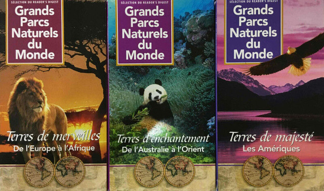 VHS - Grands Parcs Naturels du Monde - Coffret - 10$ dans CD, DVD et Blu-ray  à Granby - Image 2