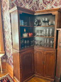 Custom Wood Corner Cabinet