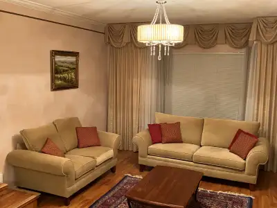 Retail $10700 Like New Custom-made Velvet Luxury Sofa & Loveseat, View more
