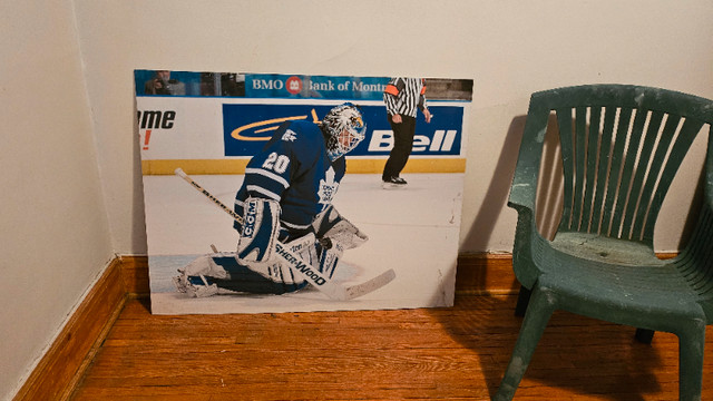 Ed Belfour photo on particle board. in Hockey in City of Toronto - Image 2