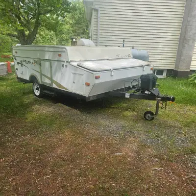2 New tires, good spare, New rear lights, all others work as they should. Solid camper, has few smal...