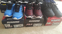 Fila Running Shoes-Variety, Size 7,8, 8 1/2, 10, 13, BNIB-$34.00