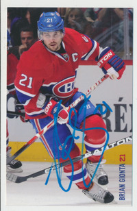 BRIAN GIONTA MONTREAL CANADIENS X-RARE SIGNED TEAM OVERSIZE CARD