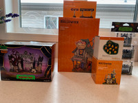 HALLOWEEN VILLAGE PIECES - Dept 56 and Lemax In Box