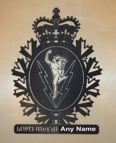 Communications and Electronics Branch Badge-Laser cut-Custom work available Stain available: Black,r...