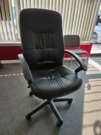 Office chair, swivel, black, high backrest