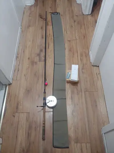 Gloomis GLX 13' centerpin rod and reel, View more