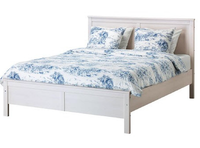 ikea ASPELUND double full bed frame + wood slats, View more