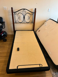 Twin adjustable bed frame