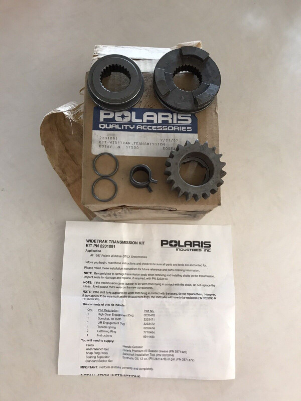 Polaris Wide Track Transmission Gear Kit P/N 2201091 in Snowmobiles Parts, Trailers & Accessories in Sudbury