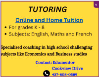 Home tuition available for personal and specialised attention