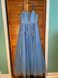 Blue princess prom dress 