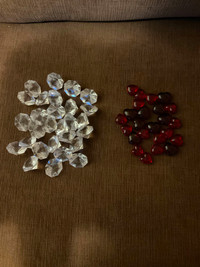 Valentine's Day crafts hearts and plastic diamonds