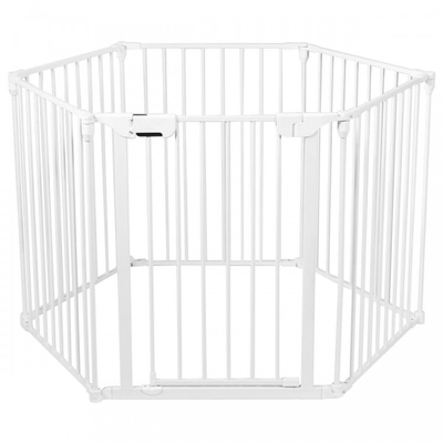 6 Panel Wall-mount Adjustable Baby Safe Metal  Fence Barrier, View more