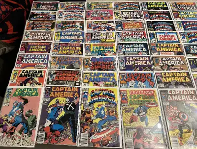 70 Captain America Marvel Comic Books $200 OBO Comics are bagged, boarded, and from a smoke-free env...