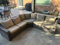 Grey Wicker Outdoor Sectional