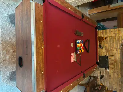 Valley bar box table. Comes with a set of balls, a brush, chalk., View more