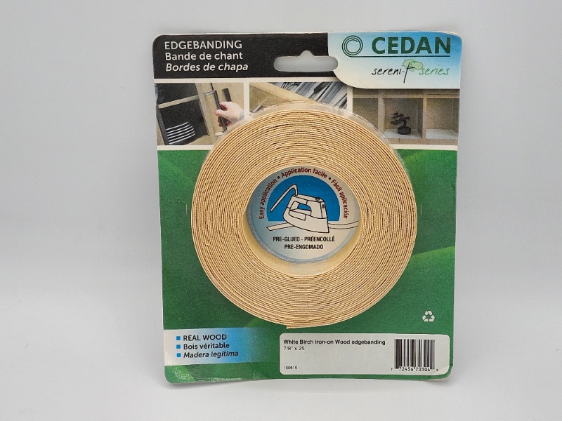 Cedan edgebanding white birch wood 7/8
