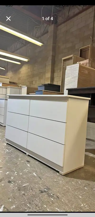 New Modern White 6-Drawer Dresser | Bedroom Storage Chest, View more