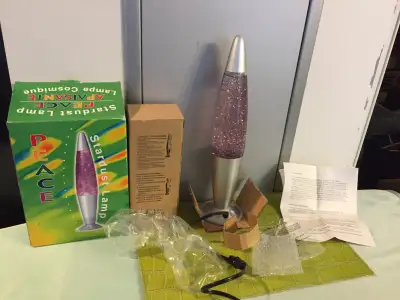 Retro (2005) Peace Stardust Purple Liquid Lava Lamp, View more